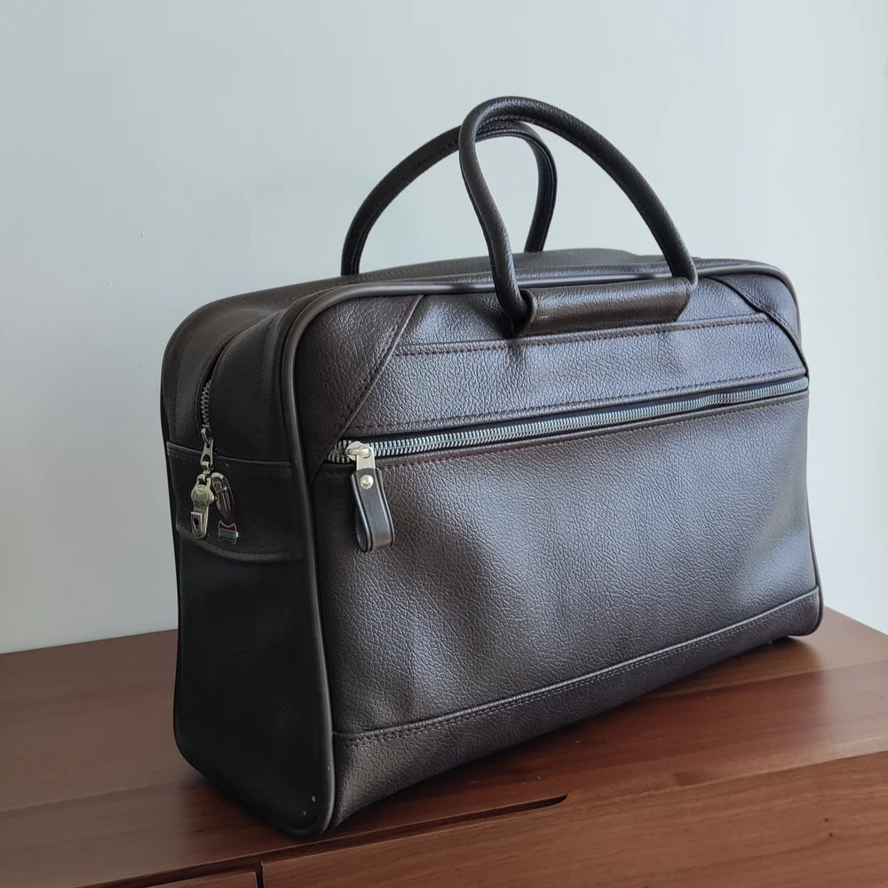 American Tourister Black Leather Briefcase